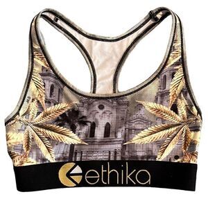 Ethika Sports Bra Womens XS Camouflage Racerback Yoga
